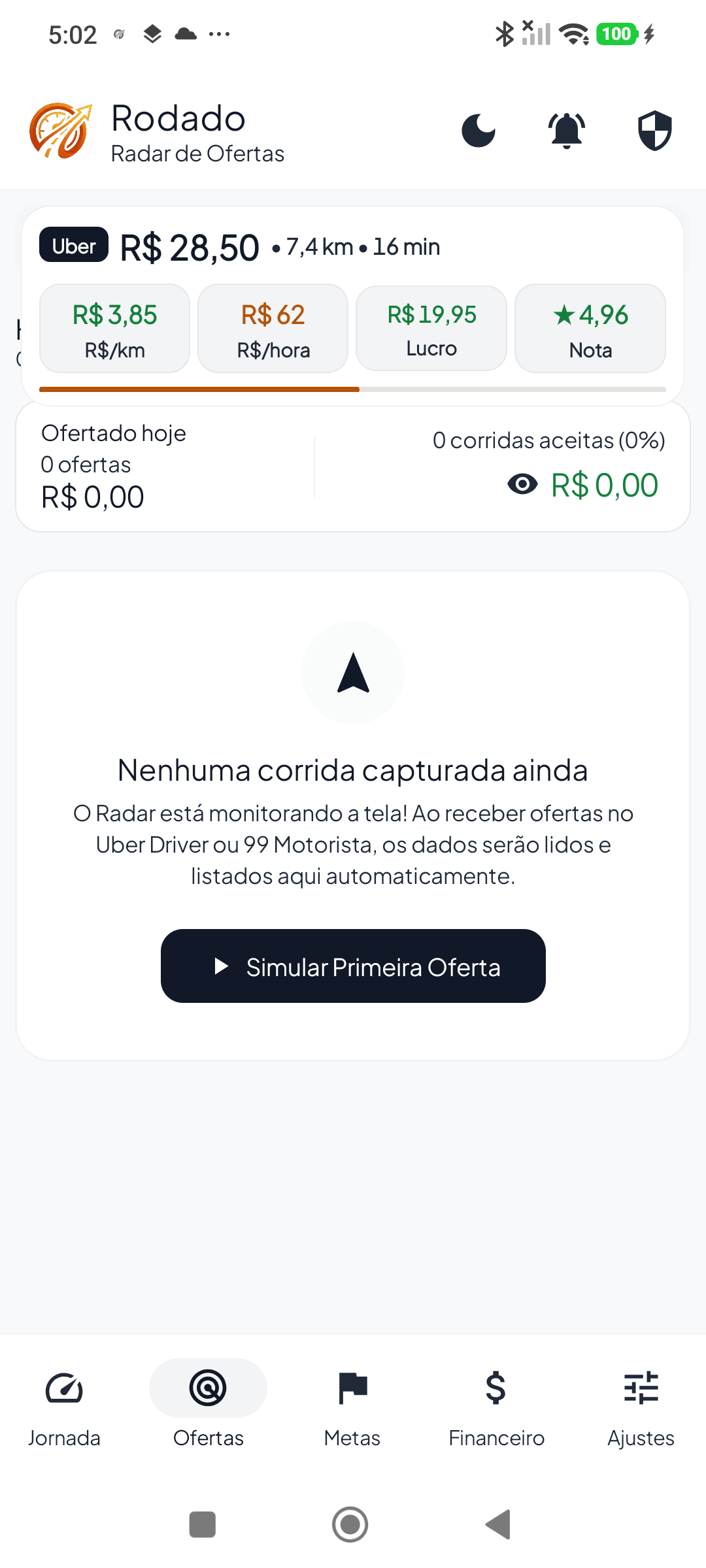 Card flutuante